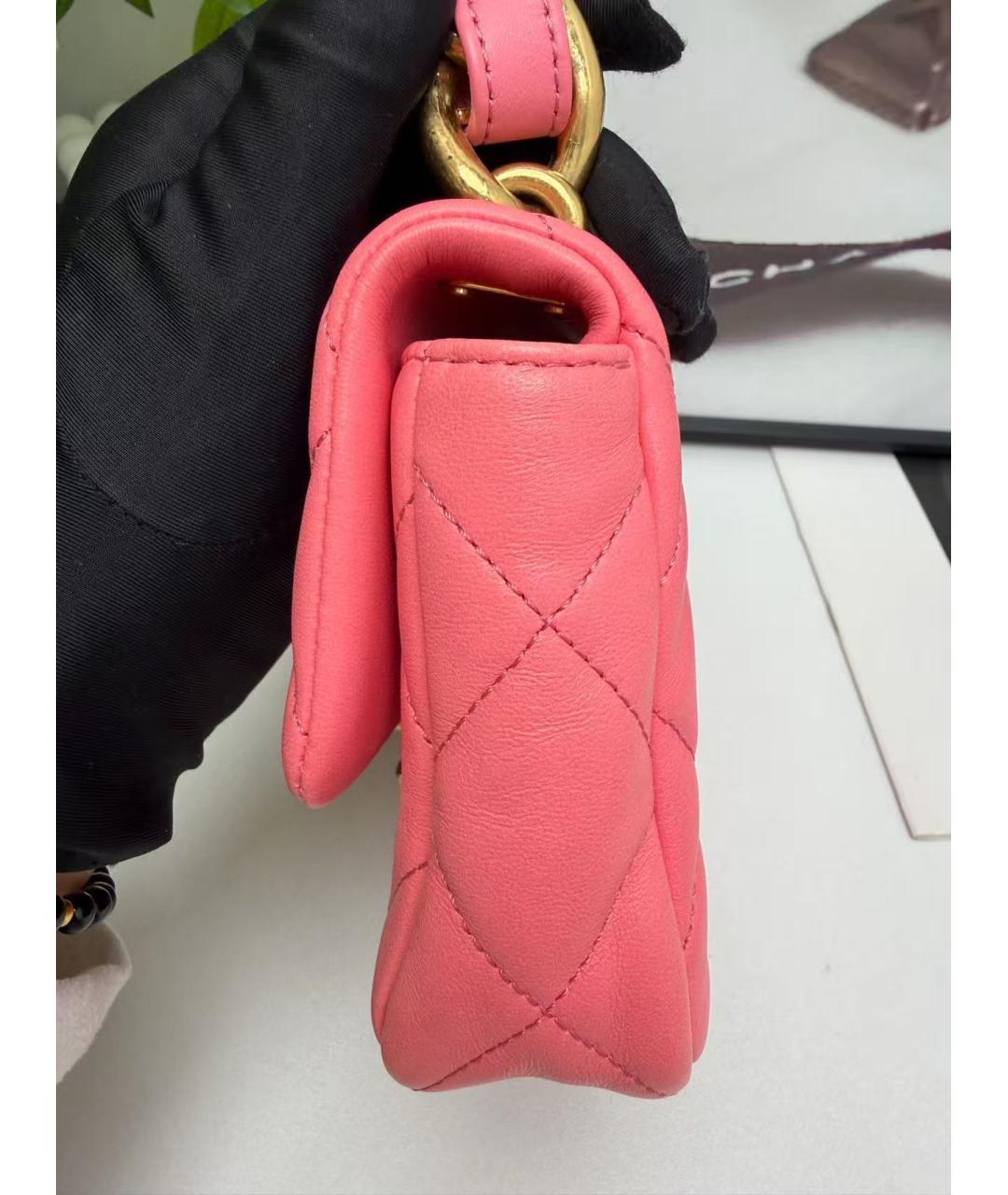 CHANEL Розовая кожаная сумка через плечо, фото 4
