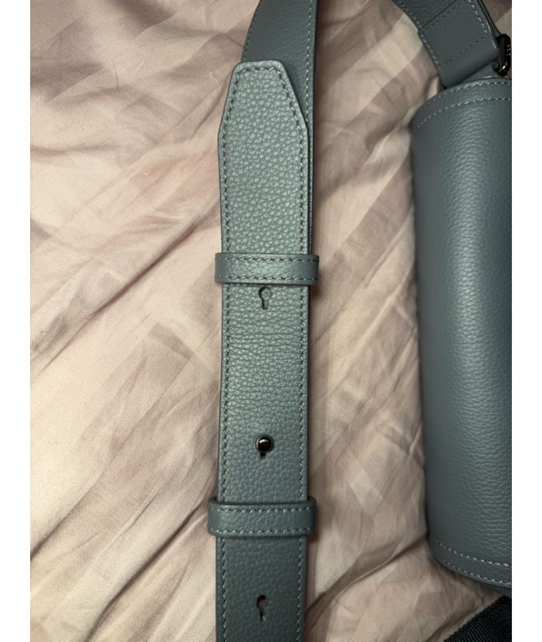 CHRISTIAN DIOR Серая кожаная сумка на плечо, фото 6