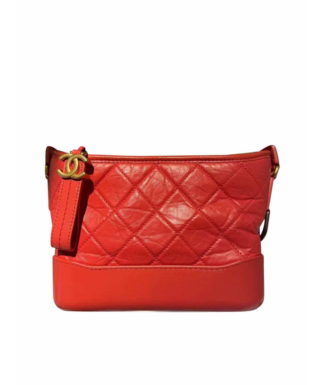 CHANEL Красная кожаная сумка через плечо, фото 1
