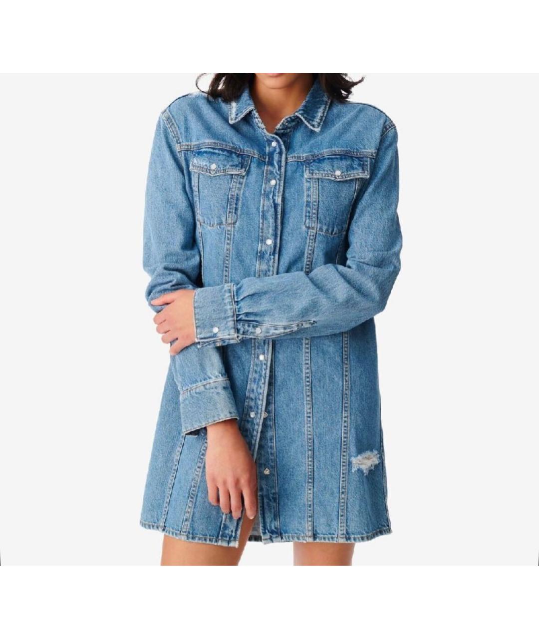 IRO Голубое деним повседневное платье, фото 2