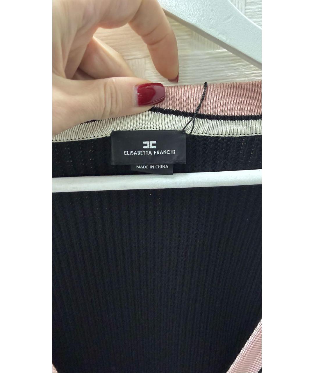 ELISABETTA FRANCHI Черный кардиган, фото 5