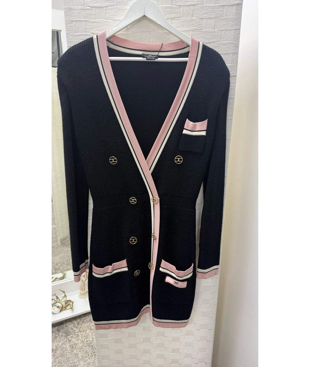 ELISABETTA FRANCHI Черный кардиган, фото 6