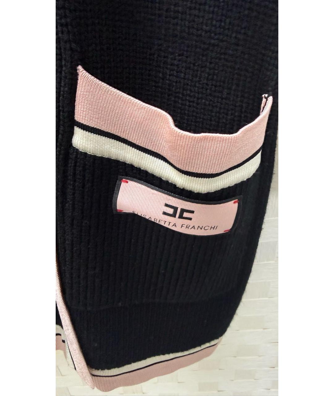 ELISABETTA FRANCHI Черный кардиган, фото 3