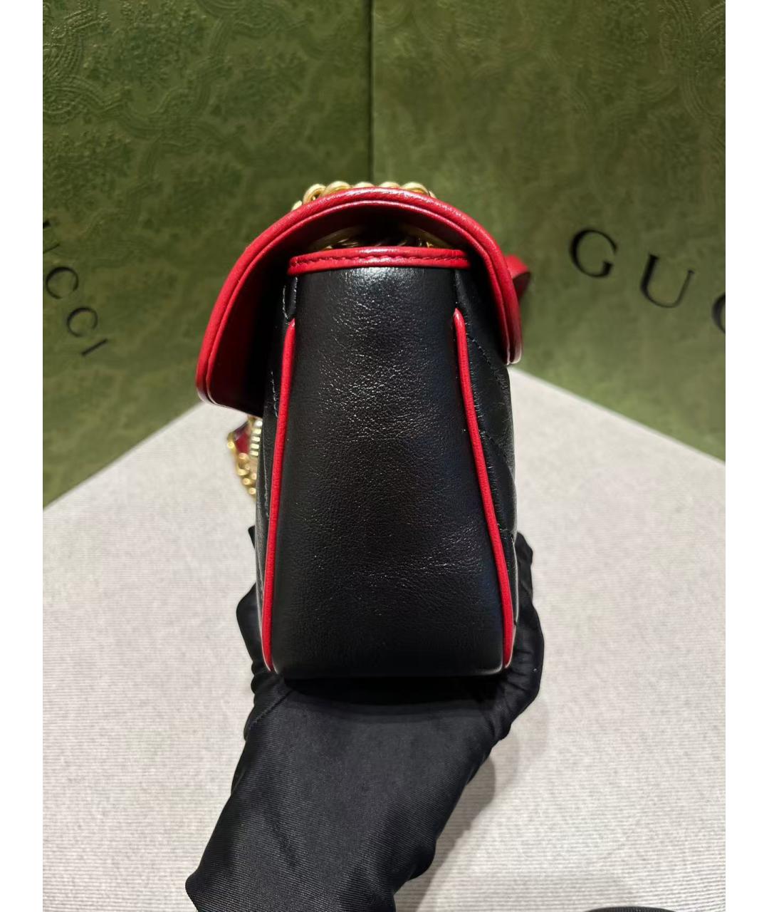 GUCCI Черная кожаная сумка через плечо, фото 4