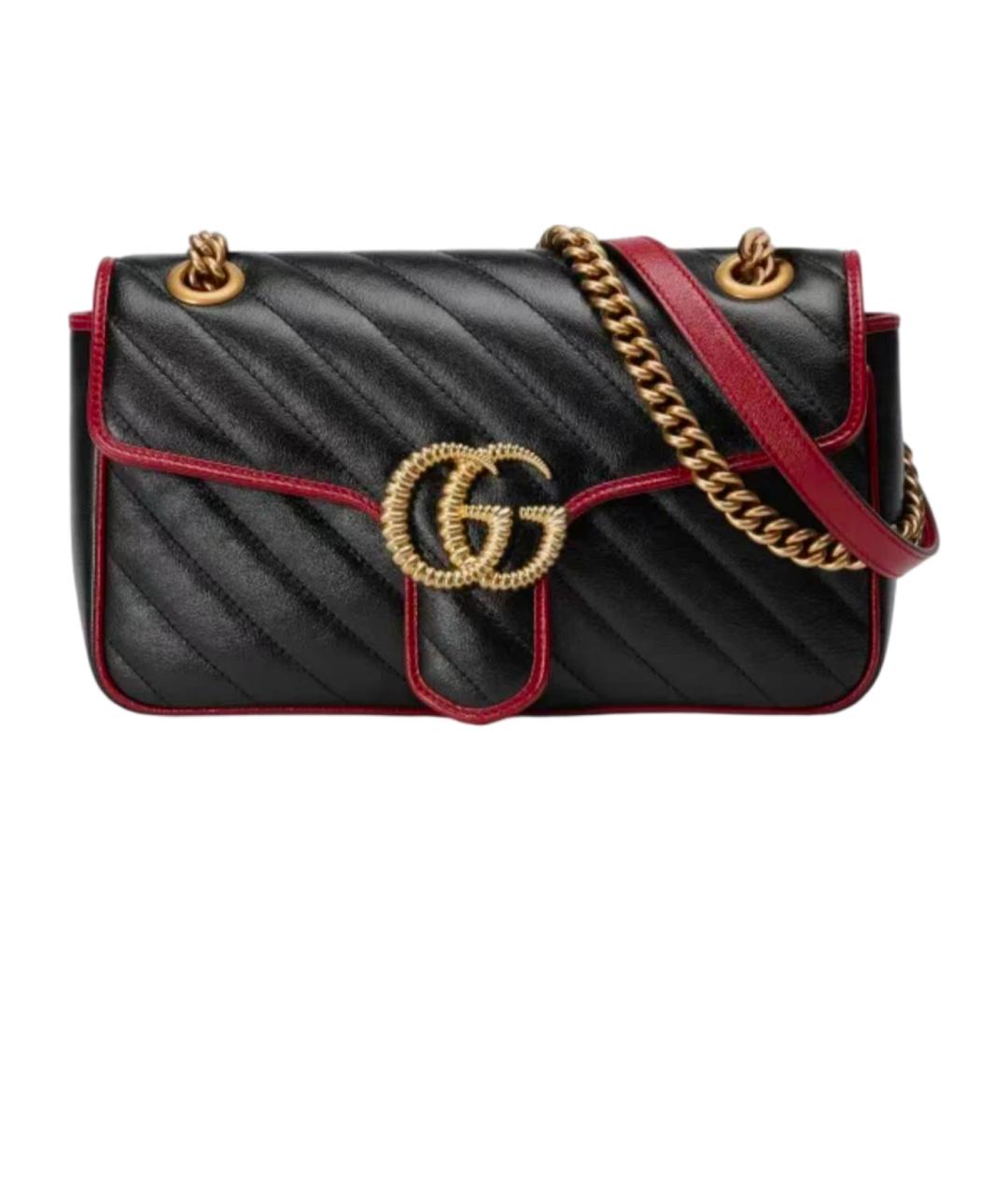 GUCCI Черная кожаная сумка через плечо, фото 8