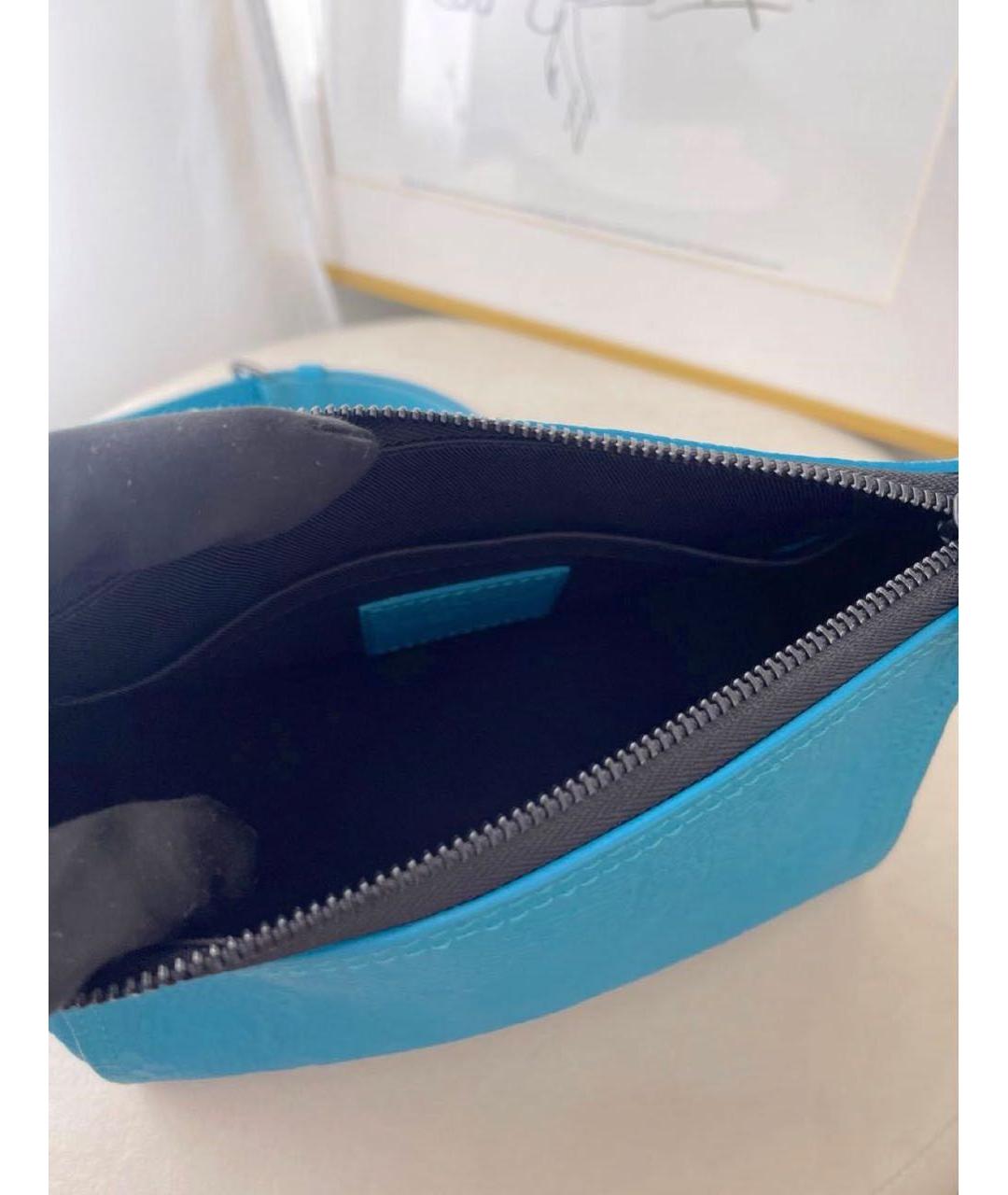 LOUIS VUITTON Бирюзовая кожаная сумка через плечо, фото 4