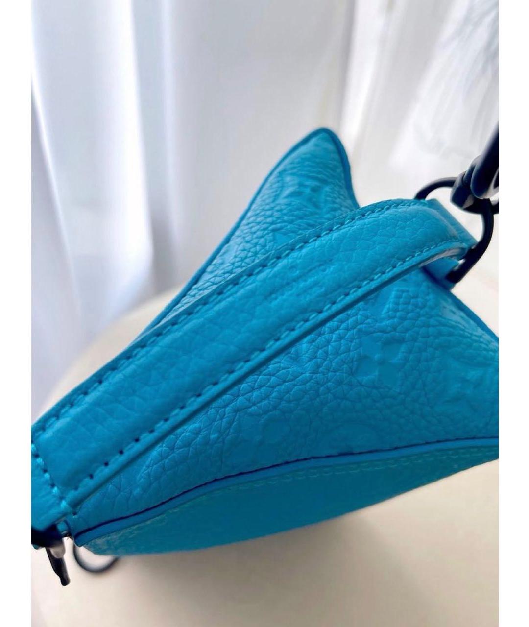 LOUIS VUITTON Бирюзовая кожаная сумка через плечо, фото 6