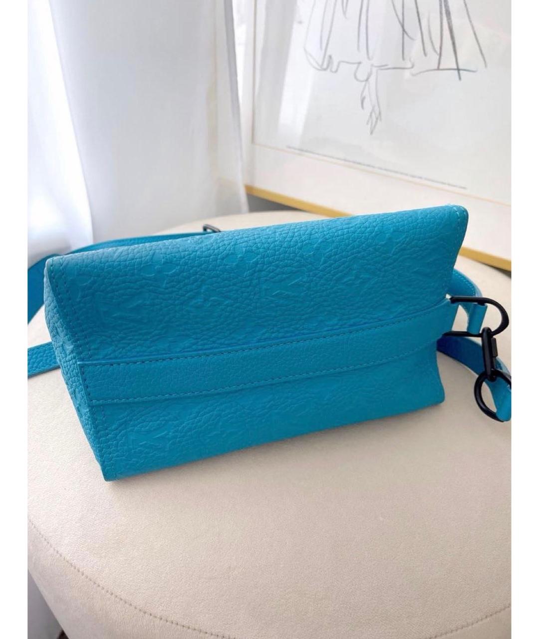 LOUIS VUITTON Бирюзовая кожаная сумка через плечо, фото 5