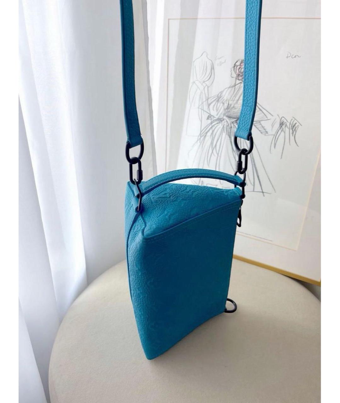 LOUIS VUITTON Бирюзовая кожаная сумка через плечо, фото 3