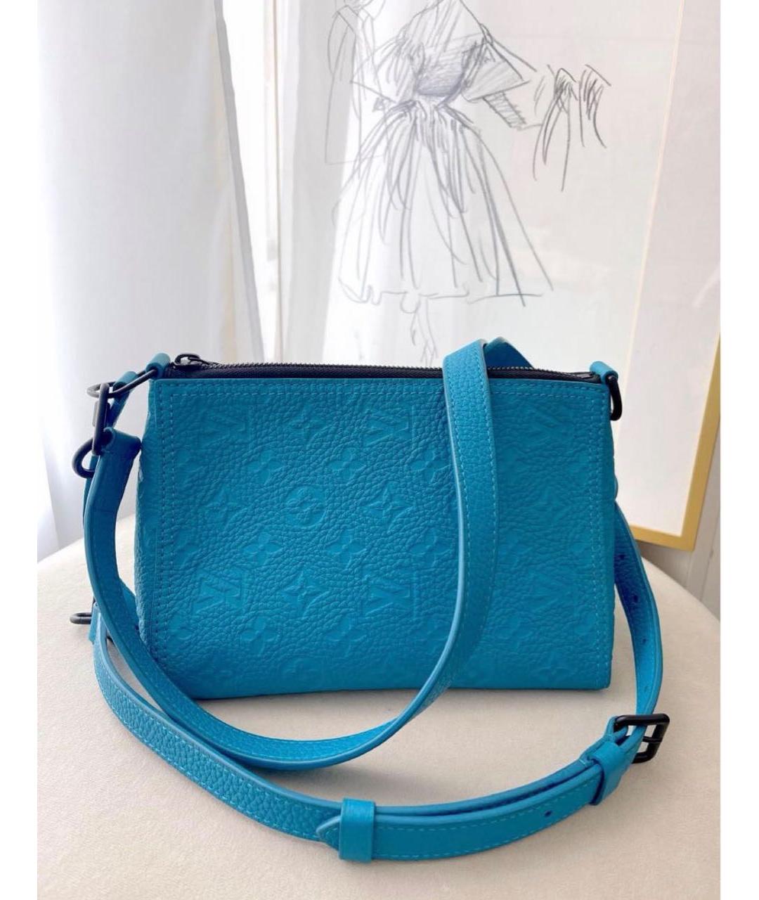 LOUIS VUITTON Бирюзовая кожаная сумка через плечо, фото 2