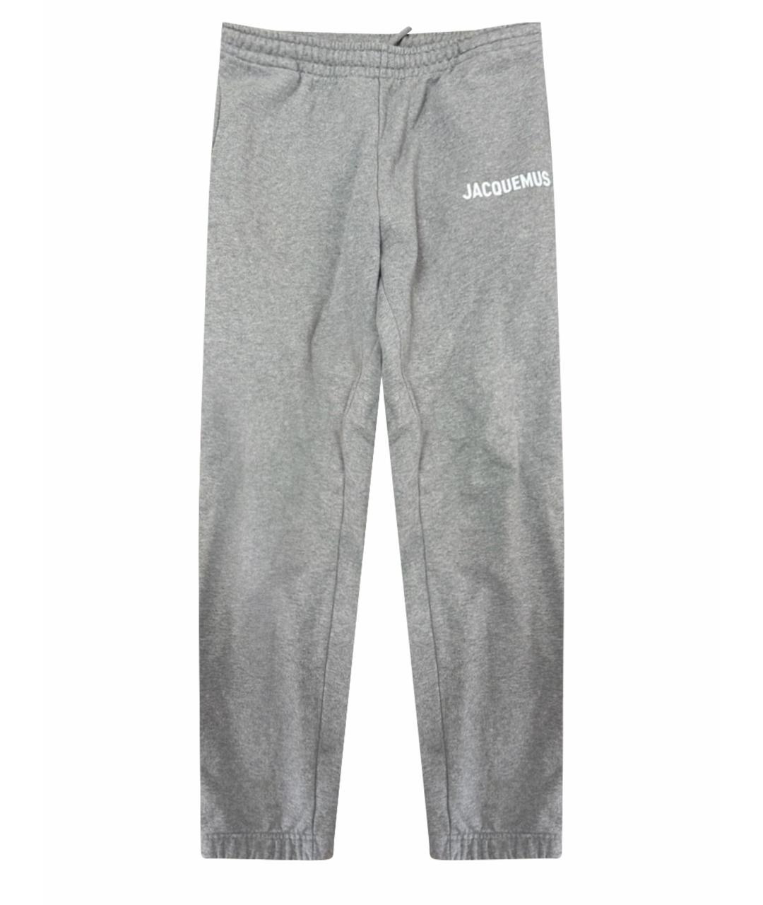 JACQUEMUS Серые хлопковые брюки широкие, фото 1