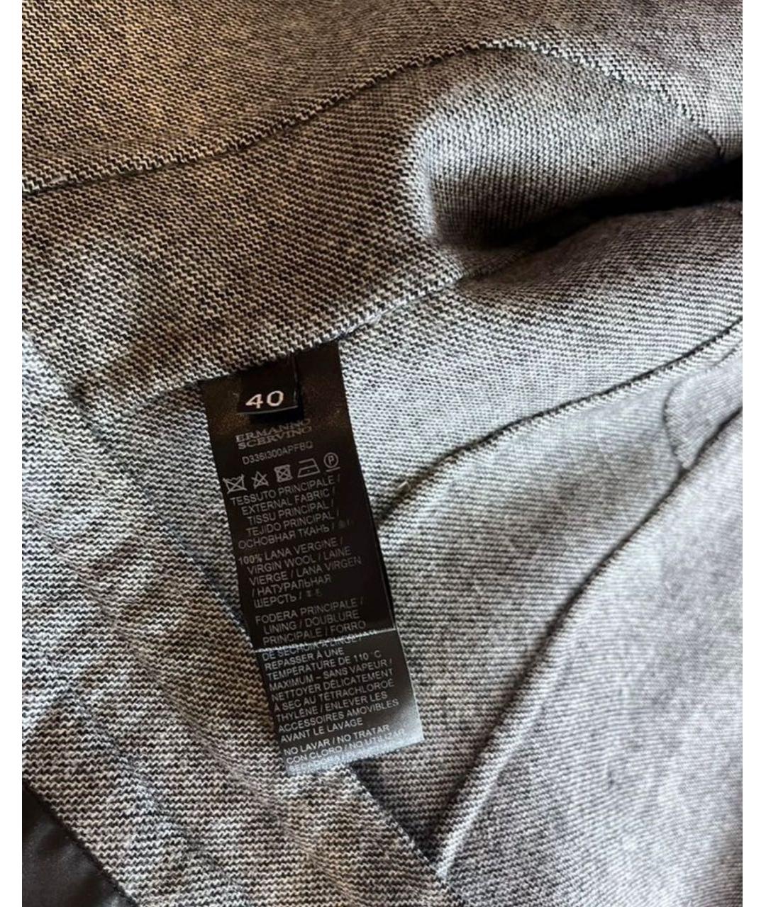 ERMANNO SCERVINO Серый шерстяной жакет/пиджак, фото 4