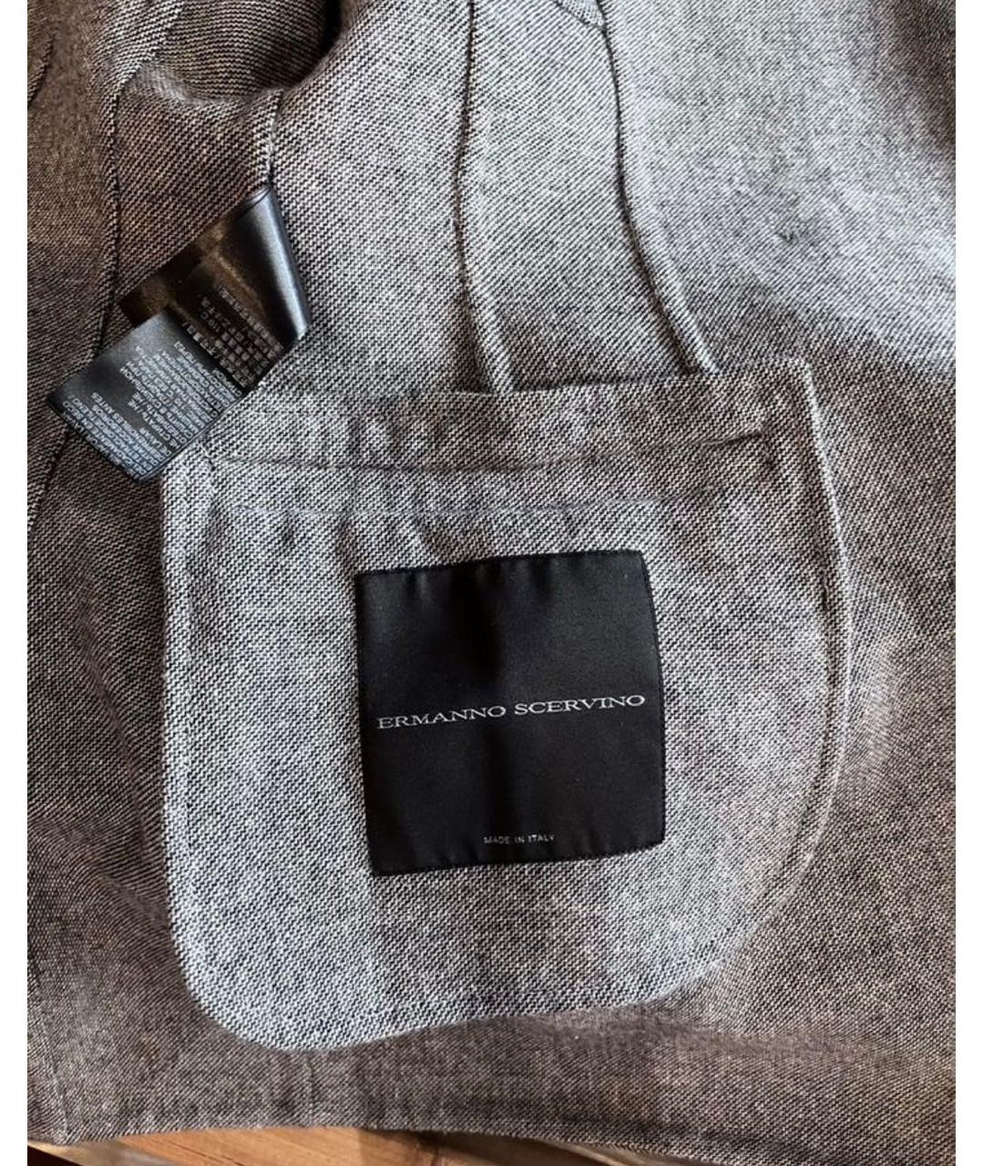 ERMANNO SCERVINO Серый шерстяной жакет/пиджак, фото 3