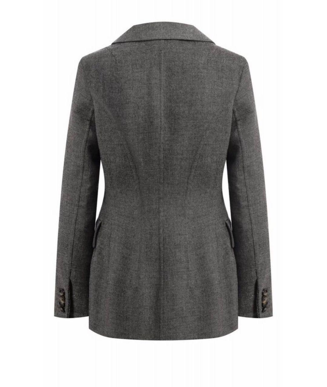 ERMANNO SCERVINO Серый шерстяной жакет/пиджак, фото 2