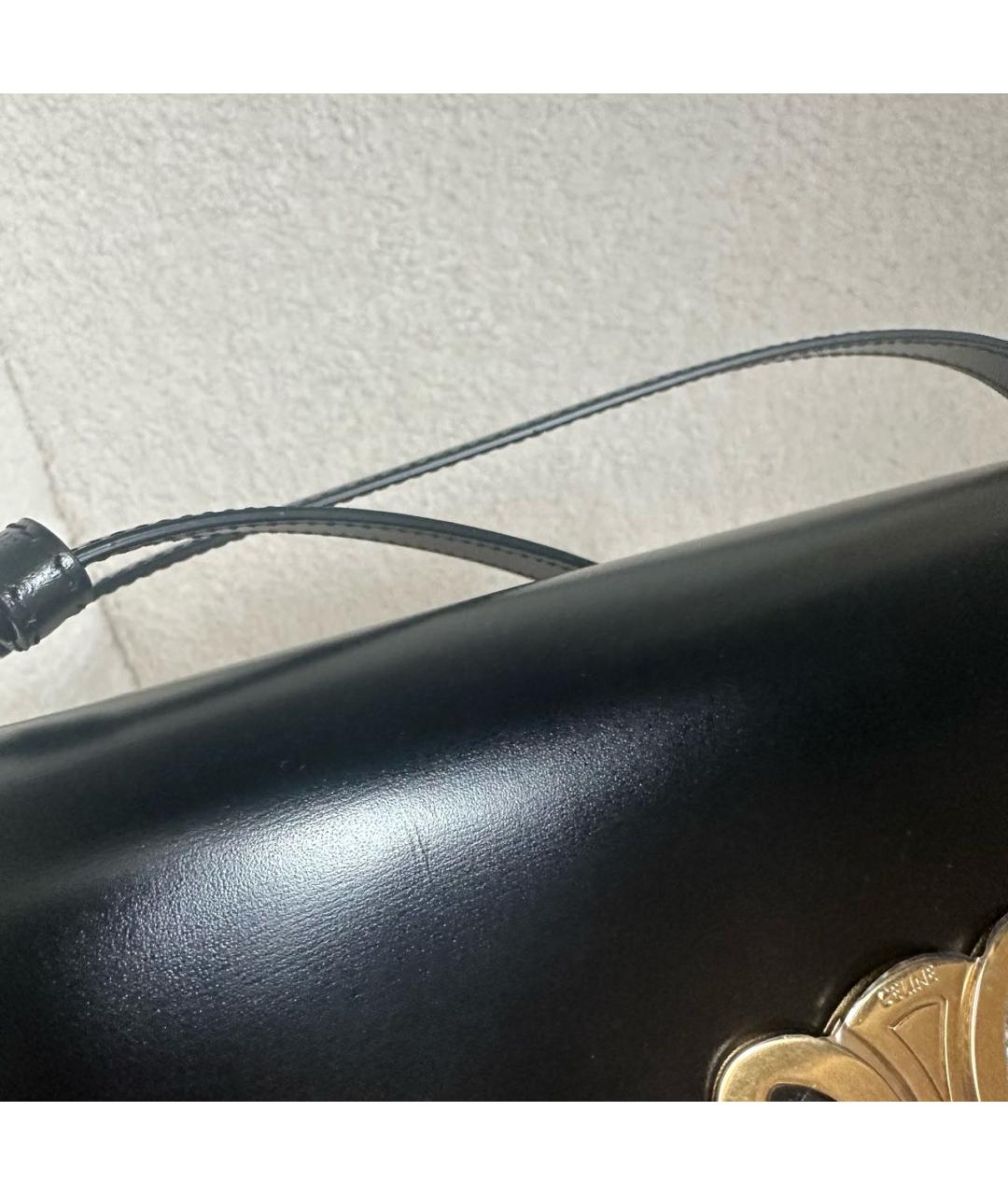 CELINE Черная кожаная сумка с короткими ручками, фото 8