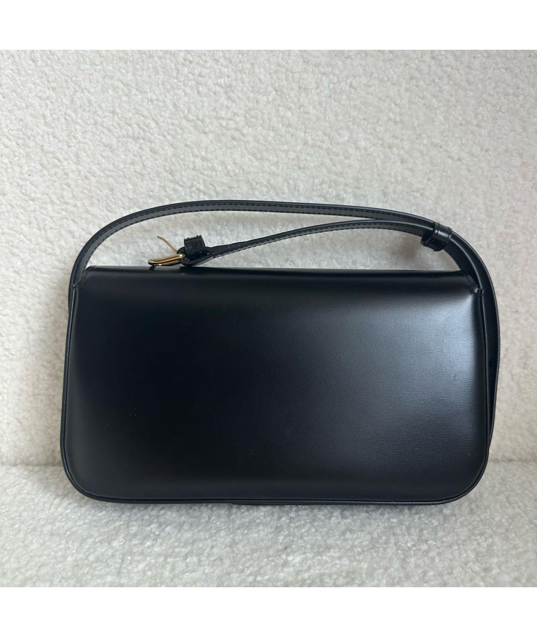 CELINE Черная кожаная сумка с короткими ручками, фото 3