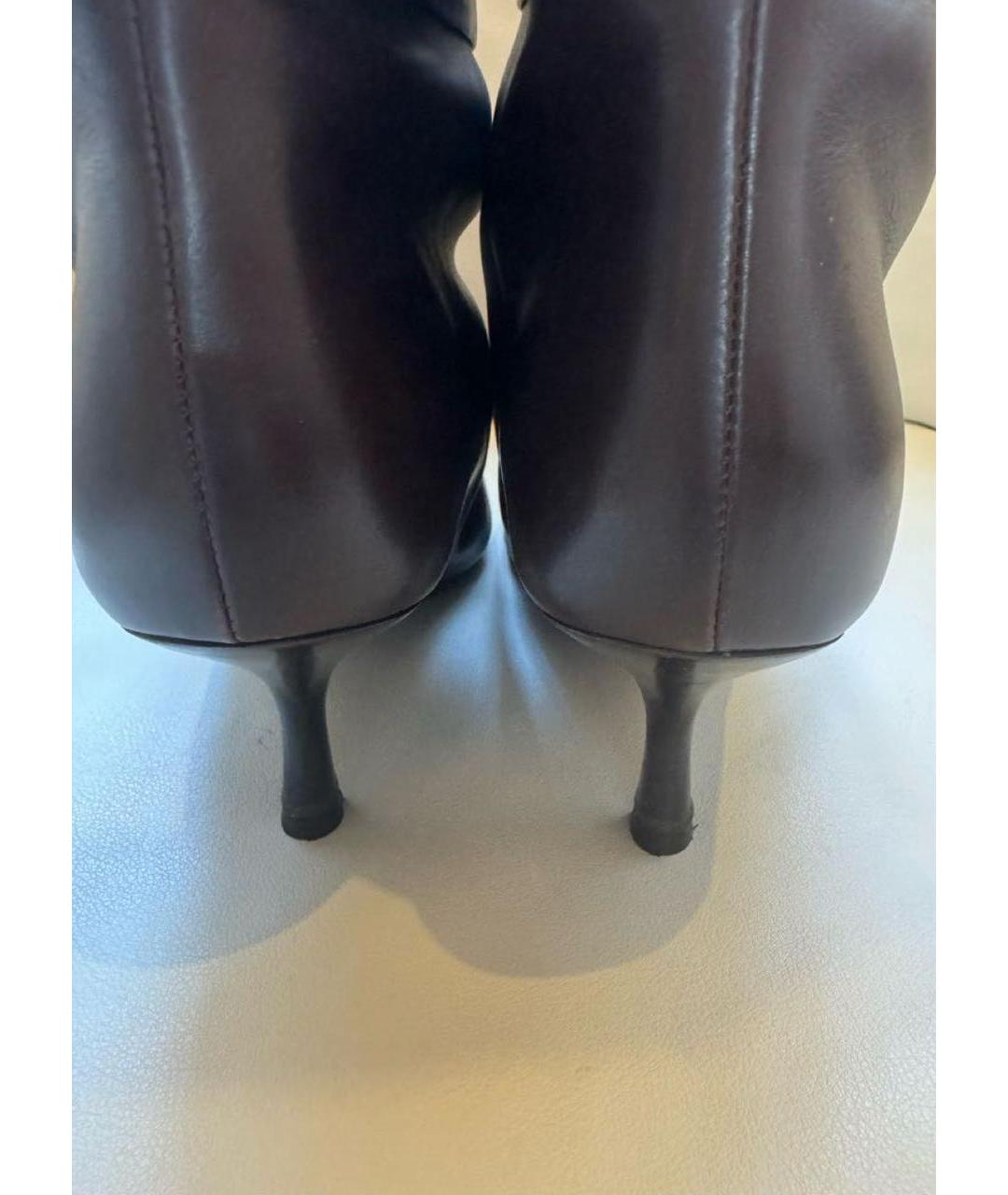 THE ROW Коричневые кожаные ботфорты, фото 4