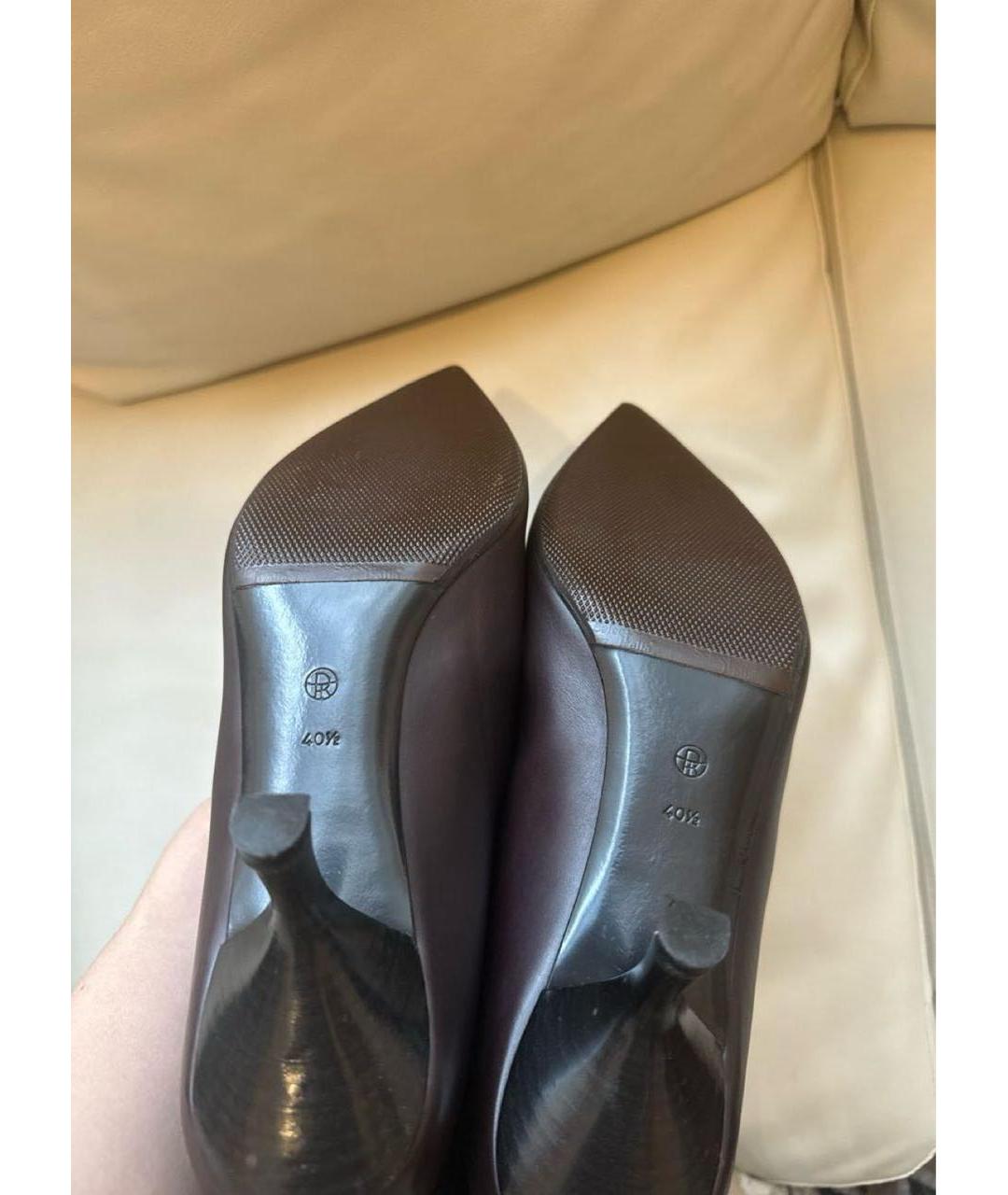 THE ROW Коричневые кожаные ботфорты, фото 6