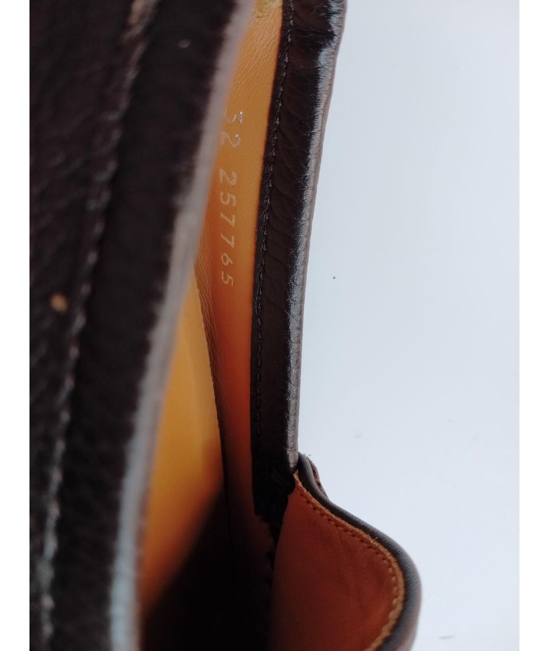 GUCCI Коричневые кожаные лоферы/мокасины, фото 8