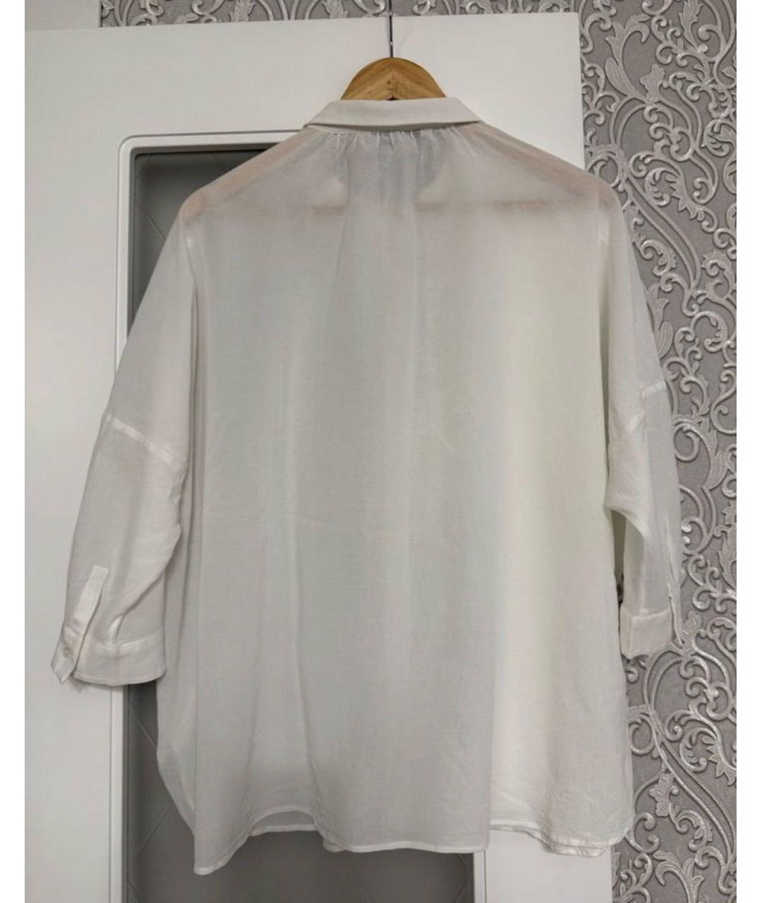 MAX MARA Белая шелковая рубашка, фото 2