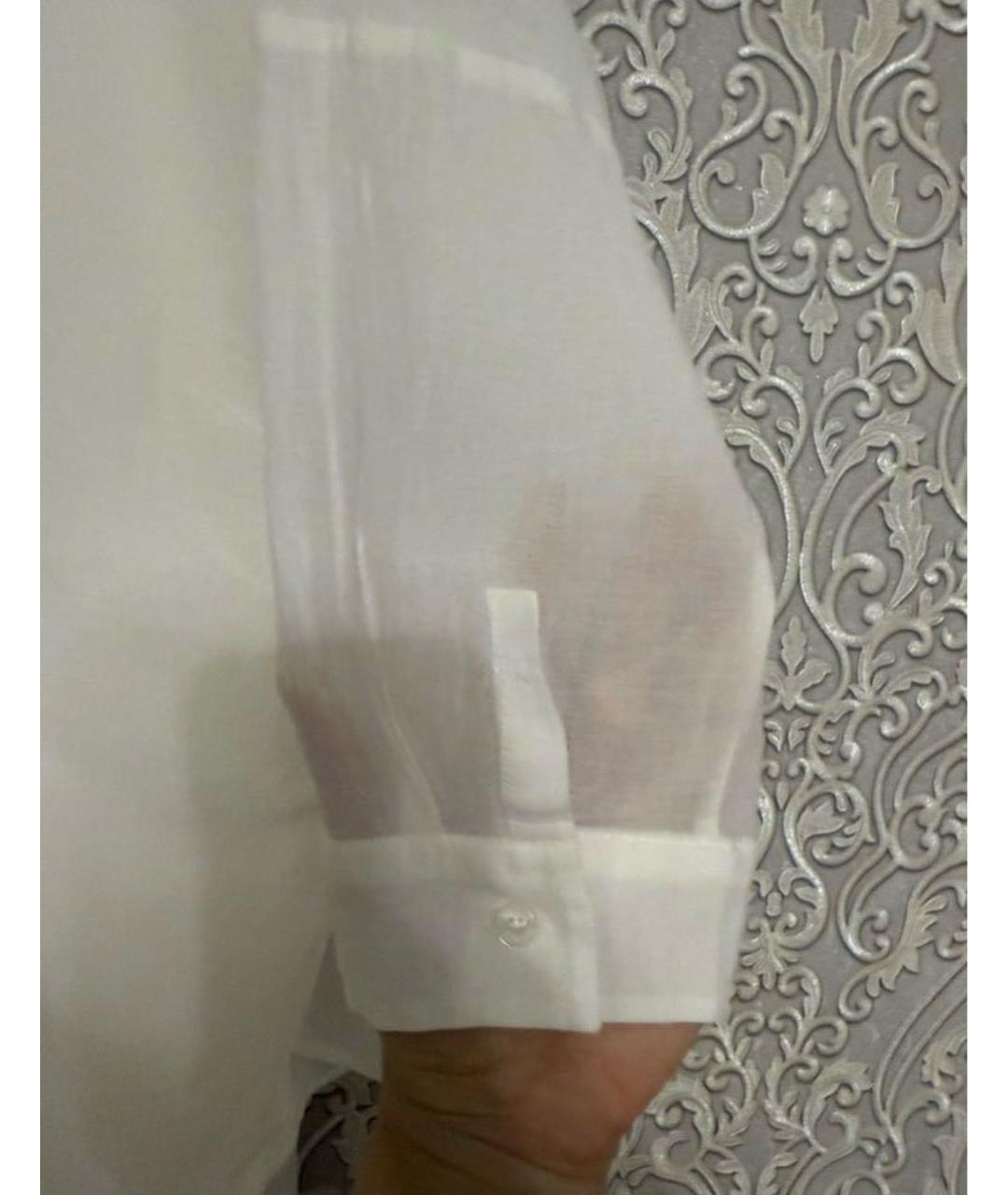 MAX MARA Белая шелковая рубашка, фото 4