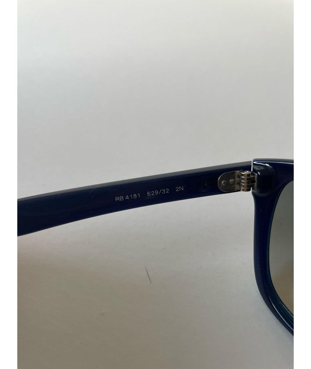 RAY BAN Черные пластиковые солнцезащитные очки, фото 7