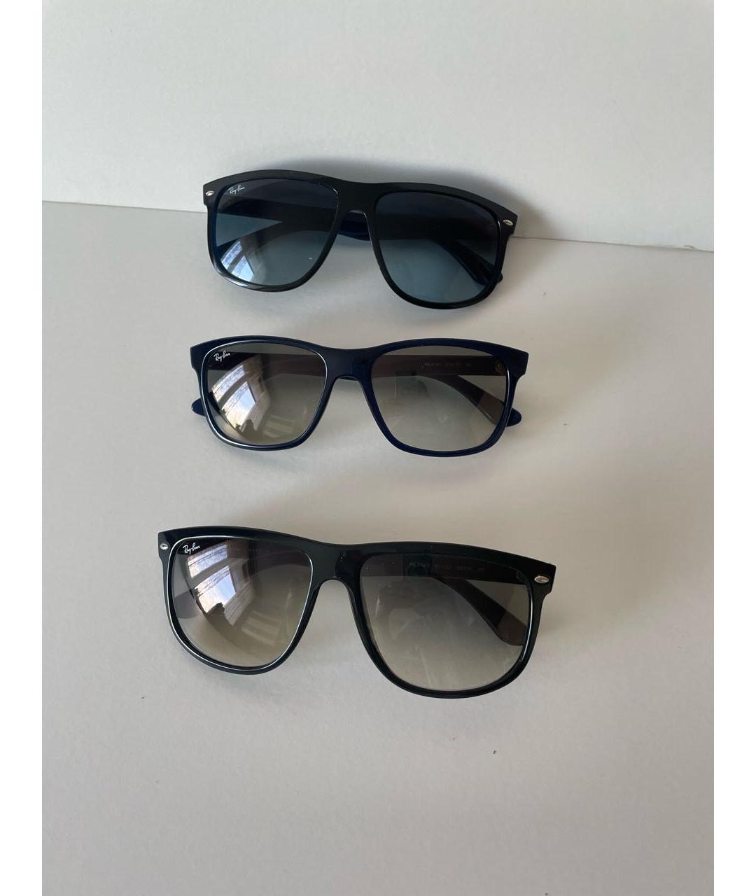 RAY BAN Черные пластиковые солнцезащитные очки, фото 5