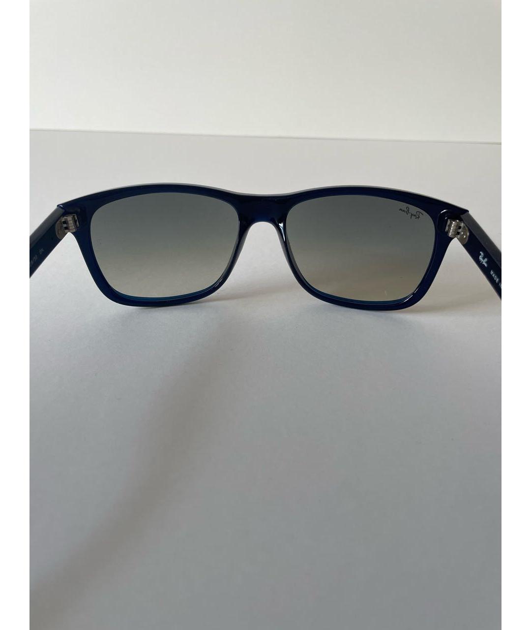 RAY BAN Черные пластиковые солнцезащитные очки, фото 4