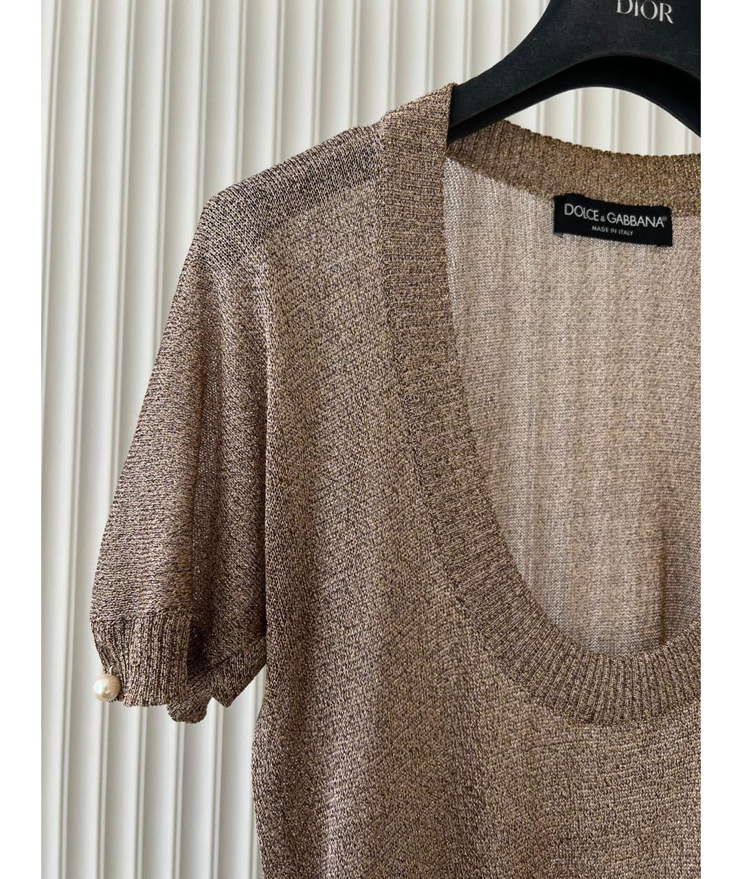 DOLCE&GABBANA Коричневая футболка, фото 6