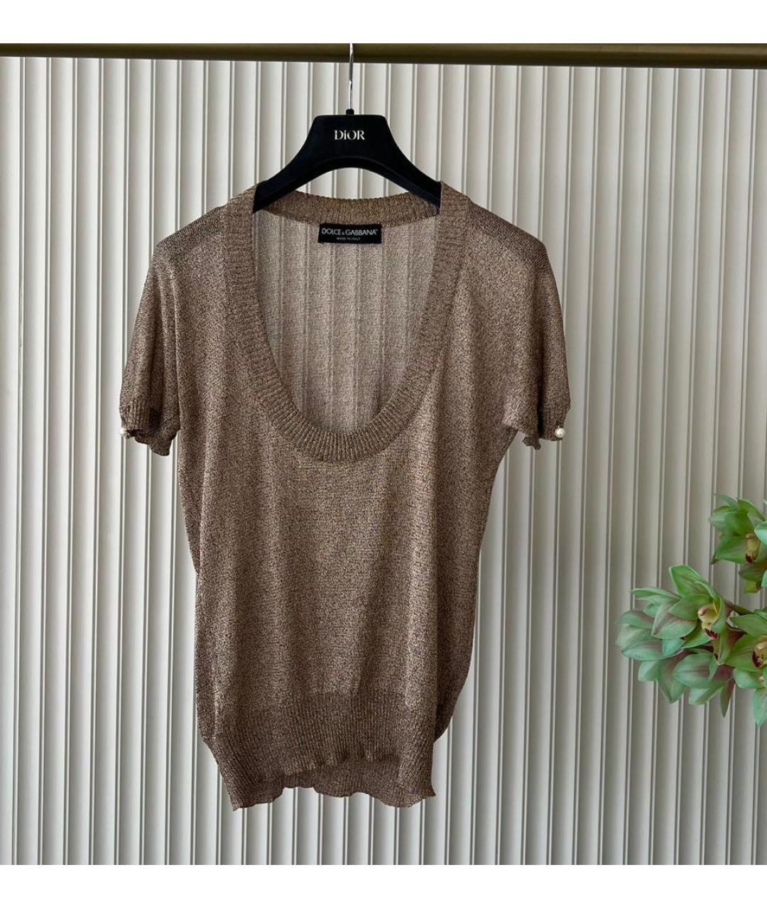 DOLCE&GABBANA Коричневая футболка, фото 9