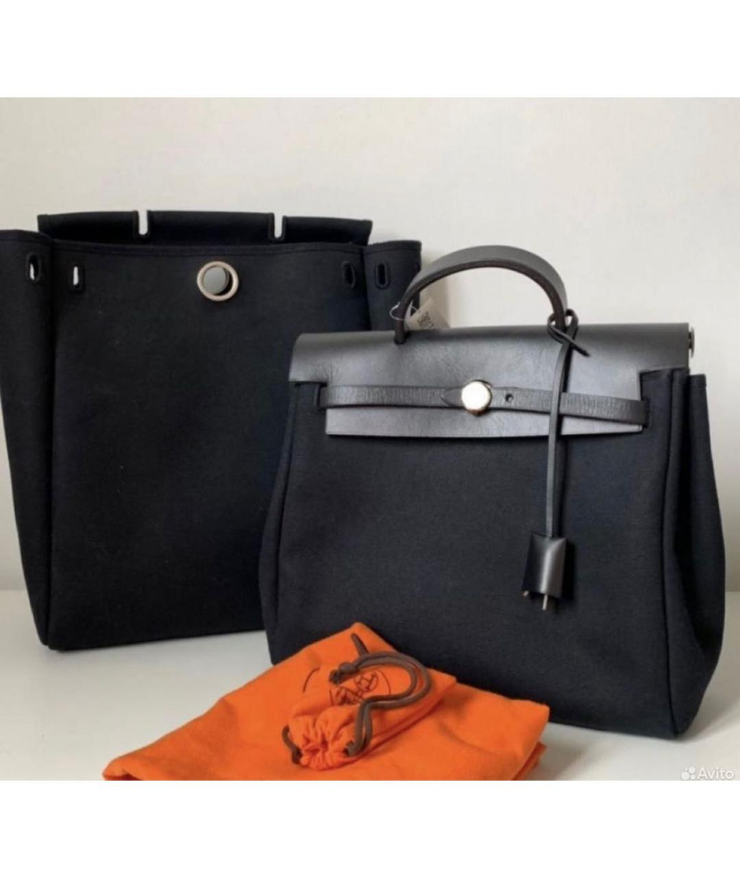 HERMES Черная сумка с короткими ручками, фото 7