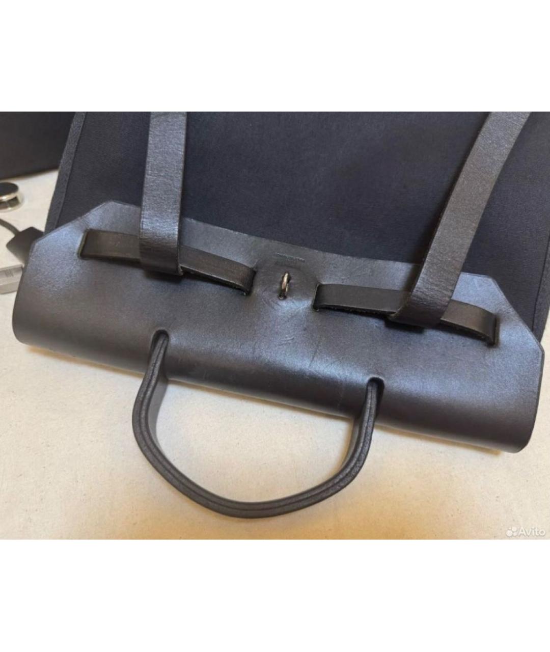 HERMES Черная сумка с короткими ручками, фото 4