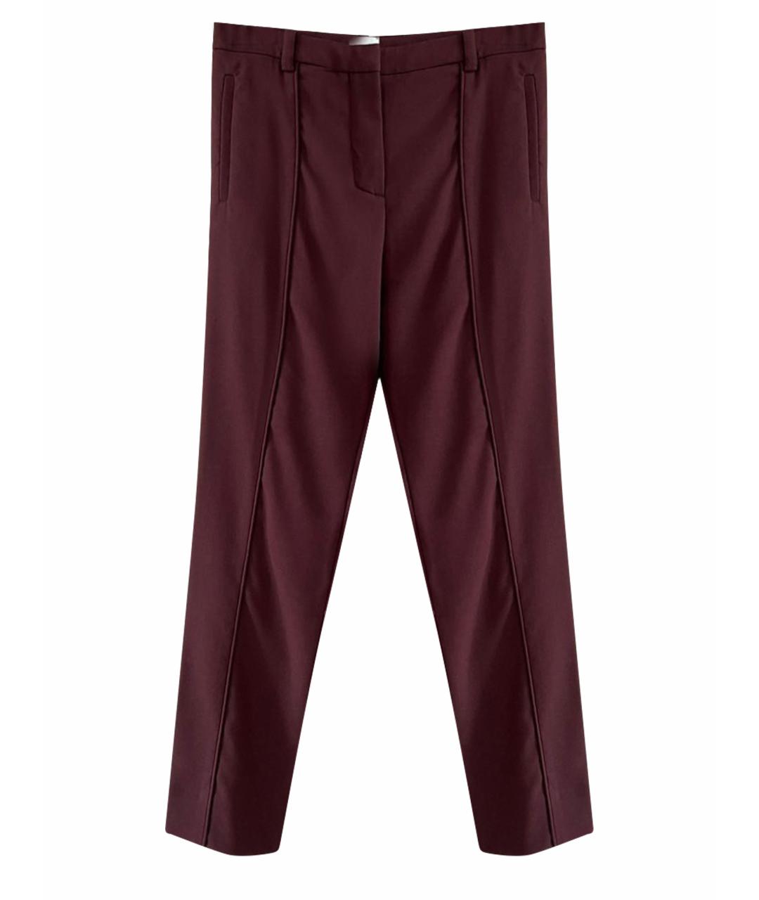 HERMES Бордовые брюки узкие, фото 1