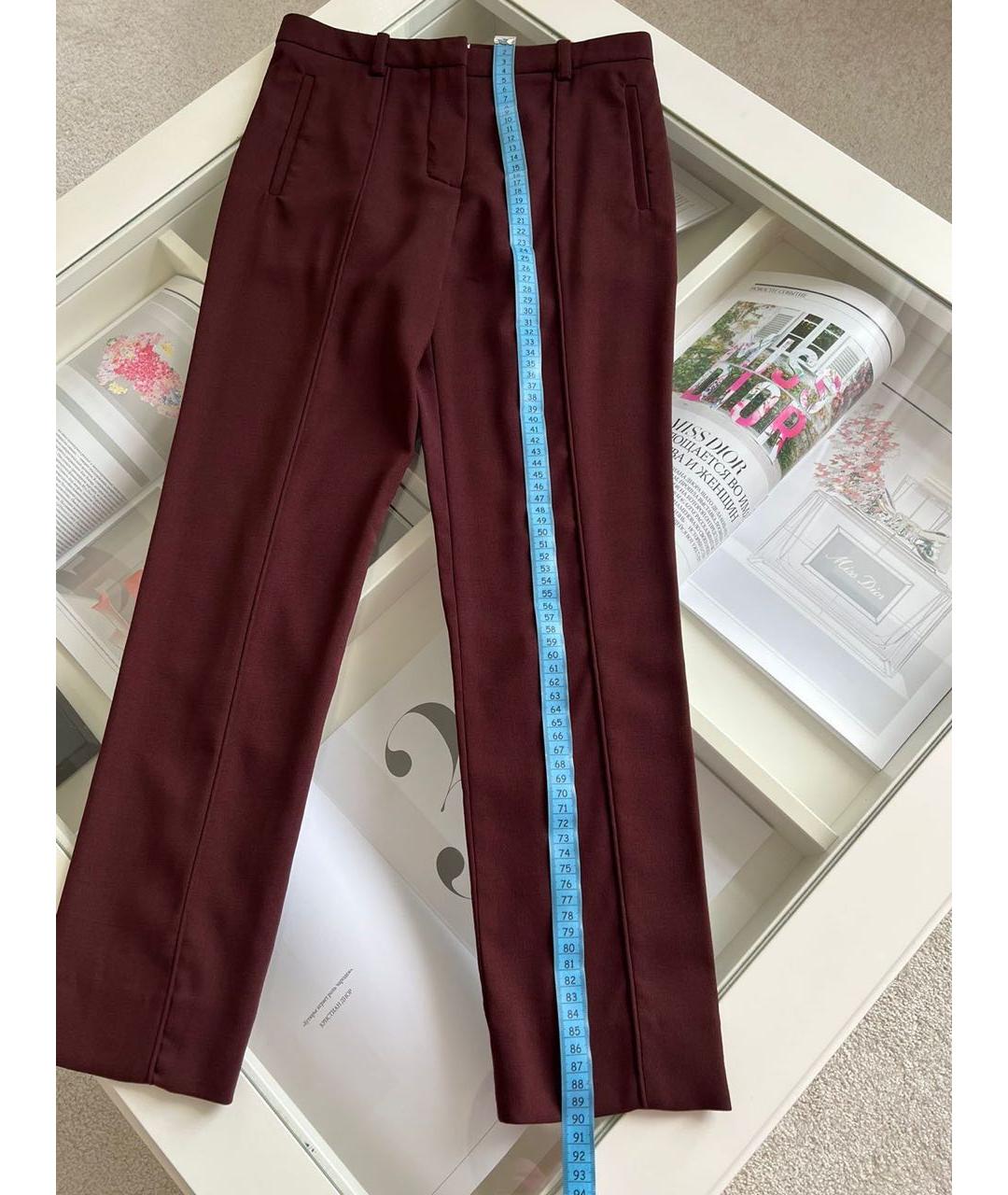 HERMES Бордовые брюки узкие, фото 8