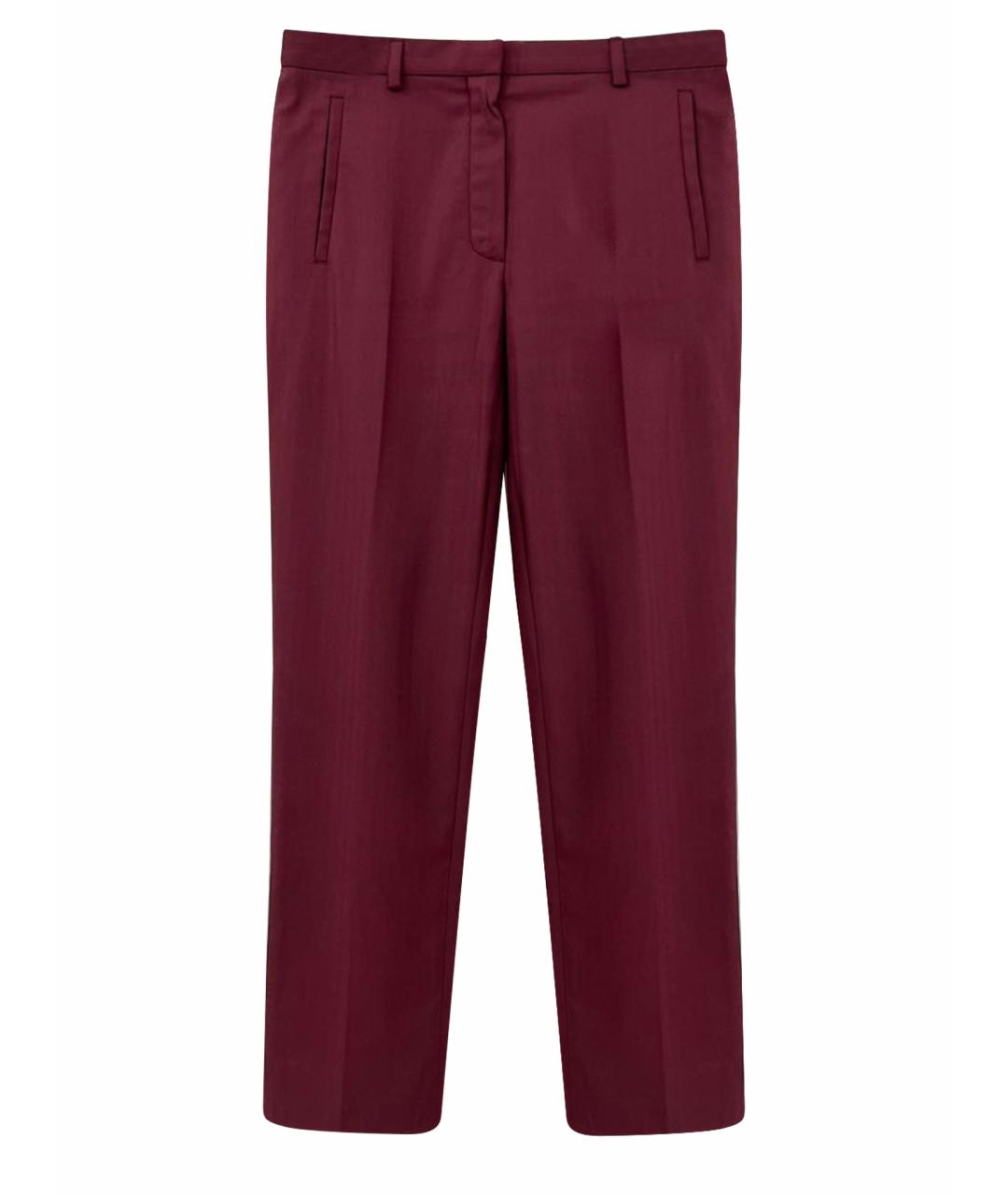 HERMES Бордовые брюки узкие, фото 1