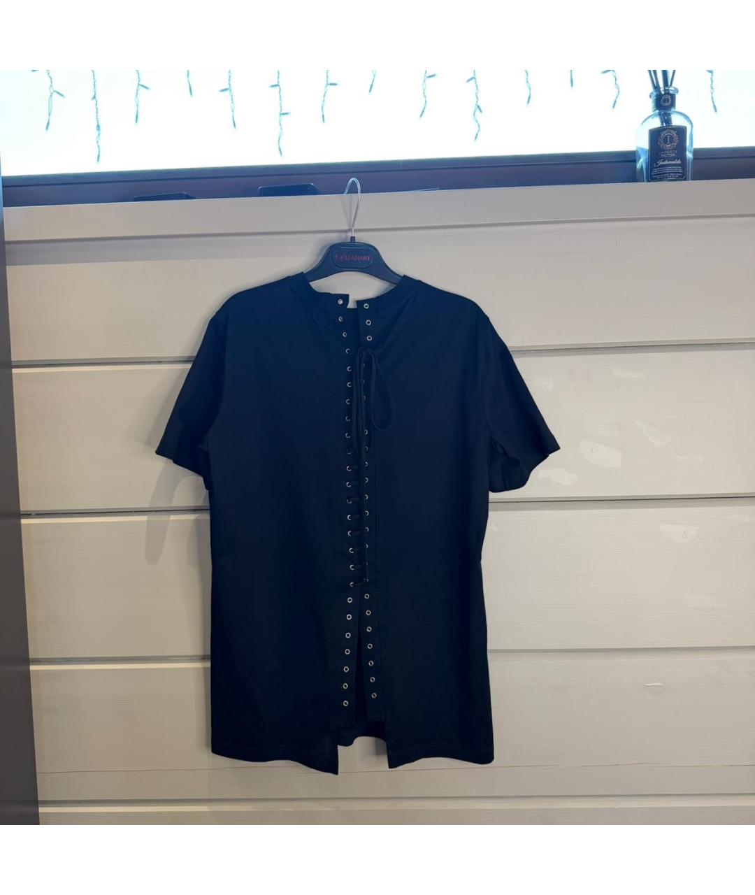 PRADA Черная хлопковая футболка, фото 2