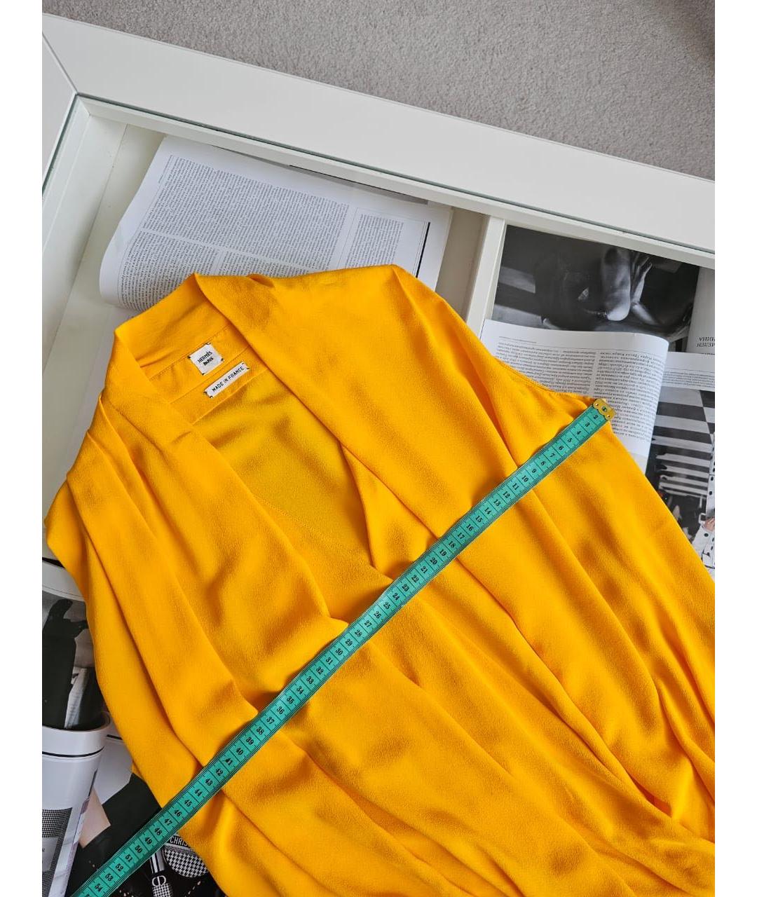 HERMES Желтая блузы, фото 7