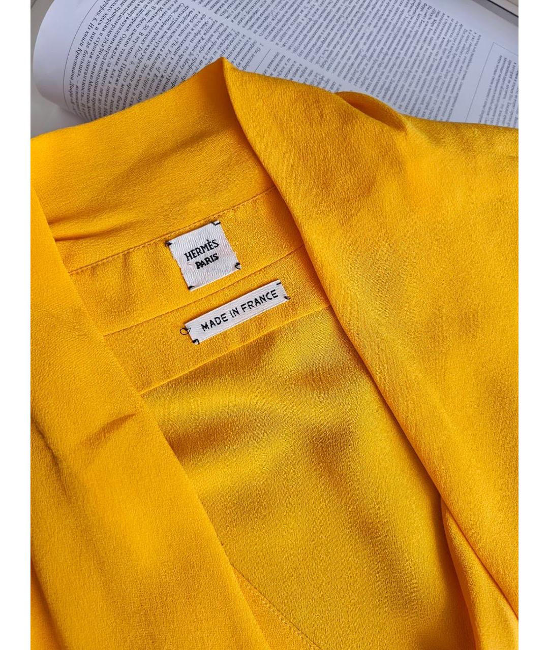 HERMES Желтая блузы, фото 6