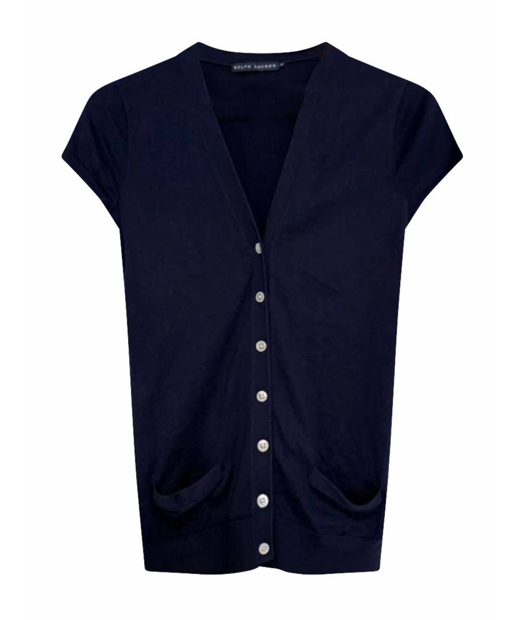 RALPH LAUREN Темно-синяя хлопковая жилетка, фото 1
