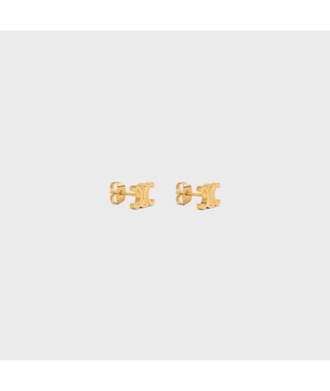 CELINE Золотые латунные серьги, фото 2