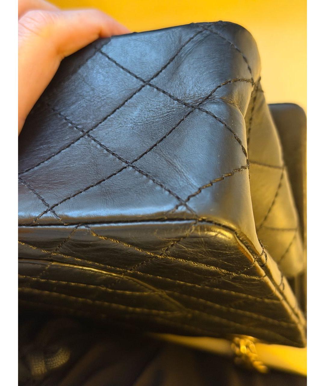 CHANEL Черная кожаная сумка через плечо, фото 6