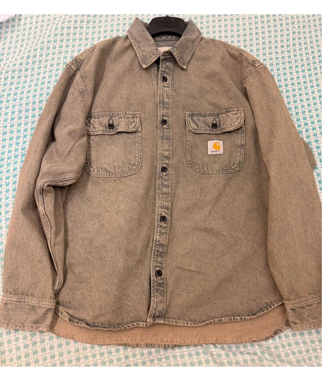 CARHARTT WIP Голубая хлопковая кэжуал рубашка, фото 2