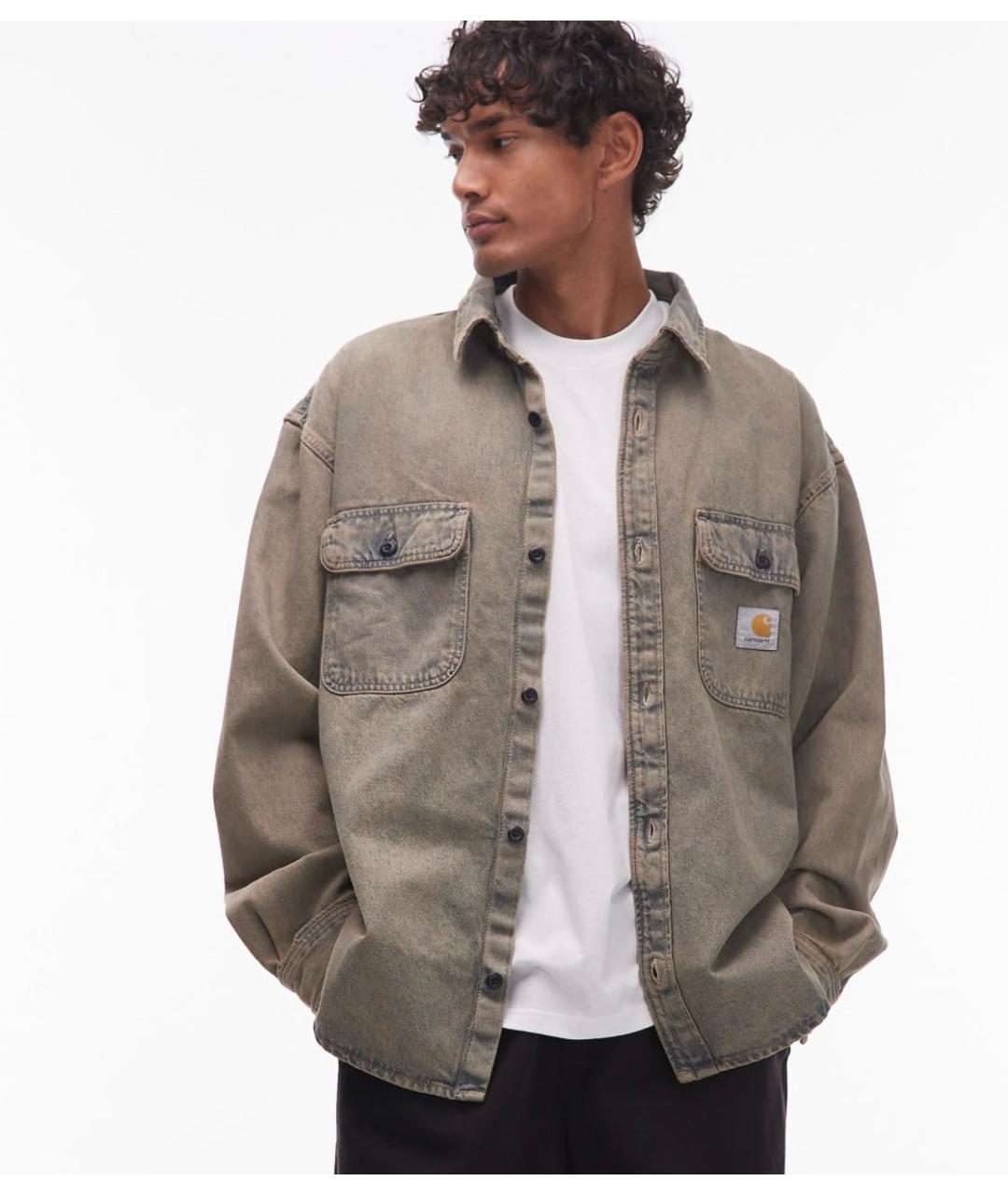 CARHARTT WIP Голубая хлопковая кэжуал рубашка, фото 7