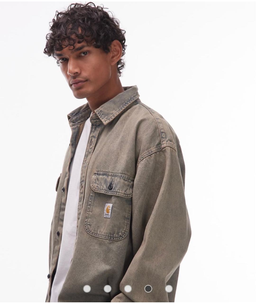 CARHARTT WIP Голубая хлопковая кэжуал рубашка, фото 8