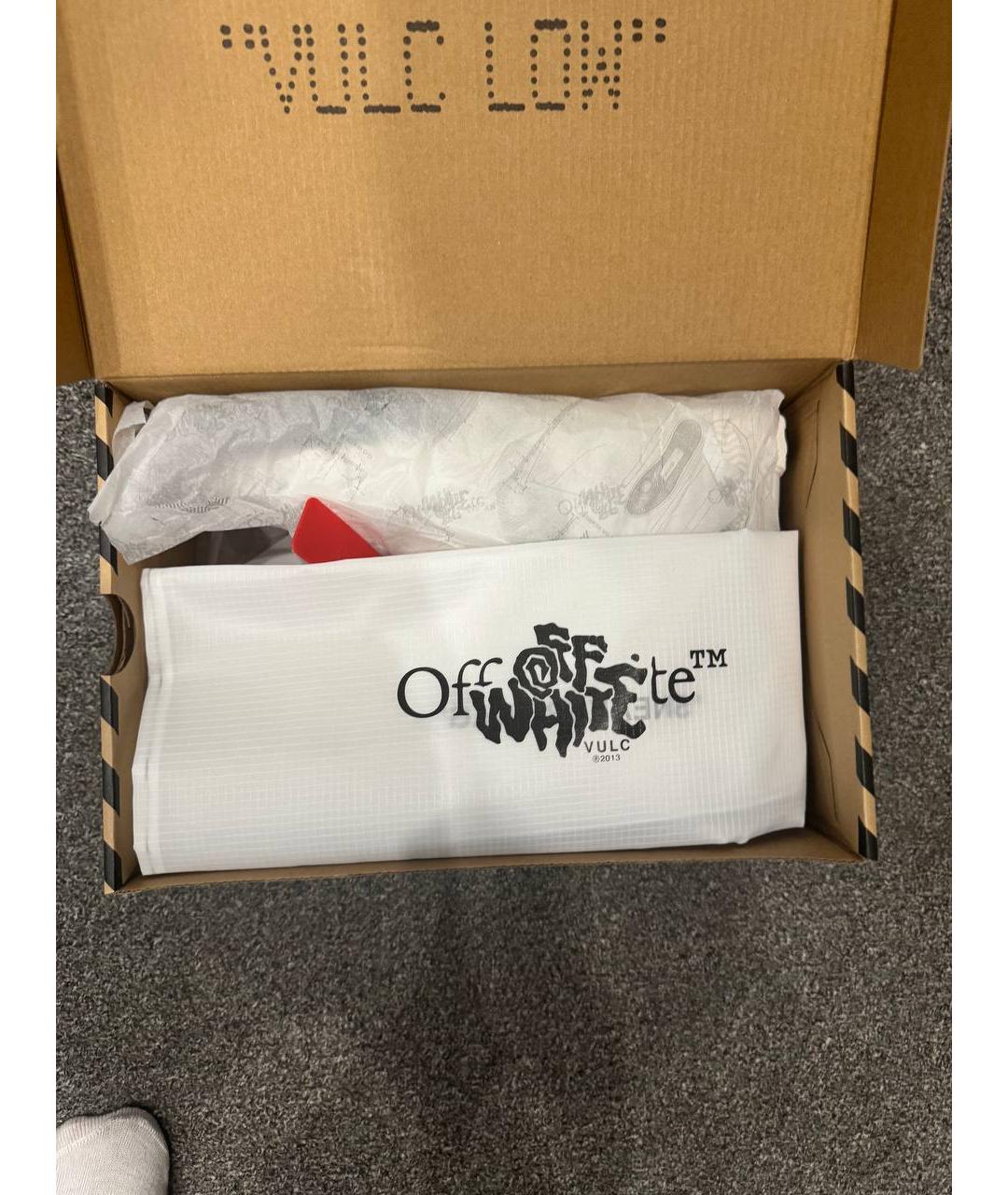 OFF-WHITE Белые кожаные низкие кроссовки / кеды, фото 6