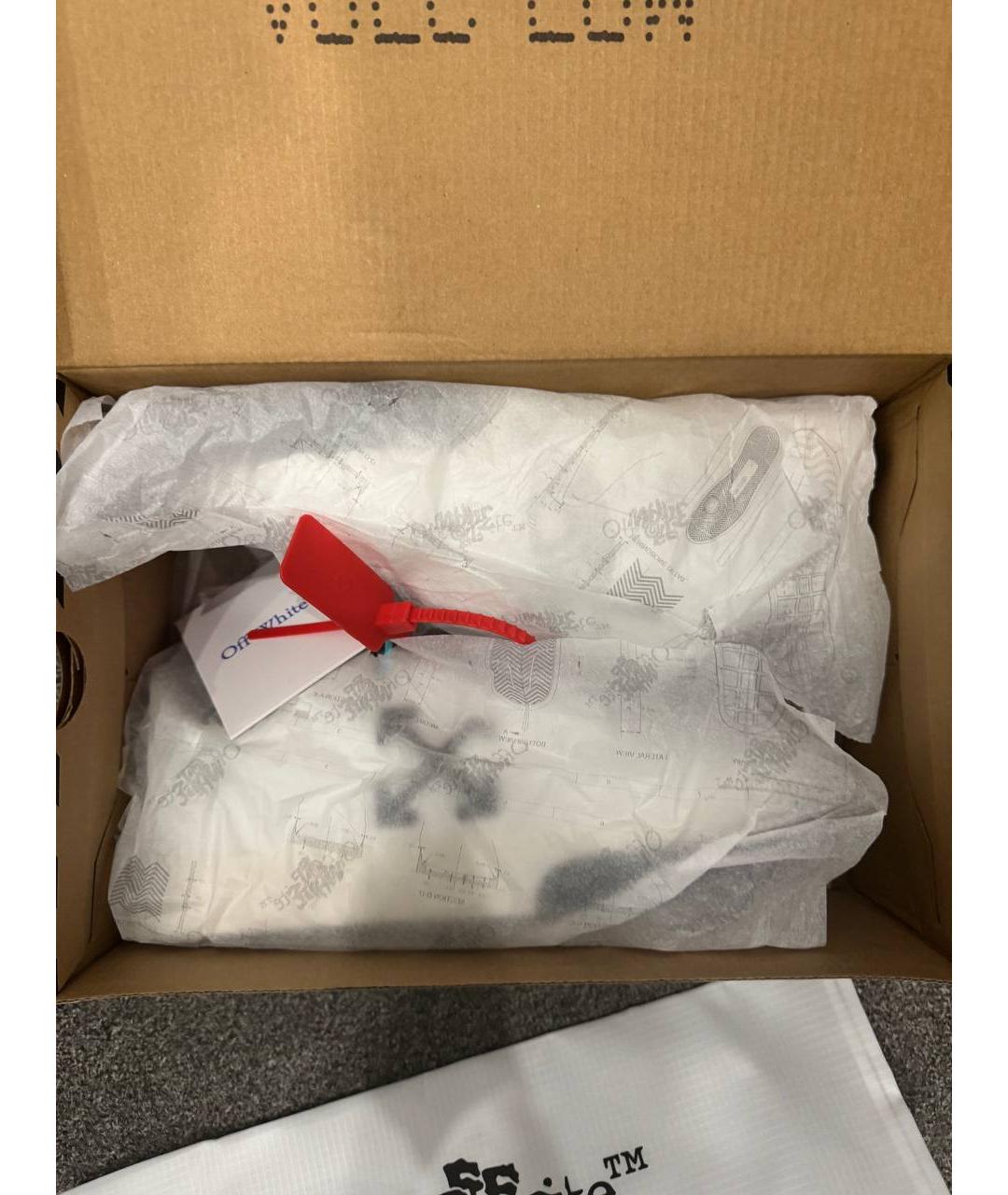 OFF-WHITE Белые кожаные низкие кроссовки / кеды, фото 5