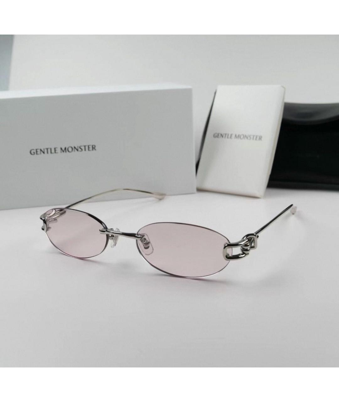 GENTLE MONSTER Бежевые металлические солнцезащитные очки, фото 3