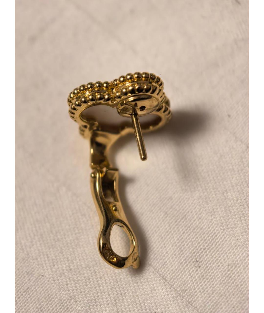 VAN CLEEF & ARPELS Белые серьги из желтого золота, фото 5