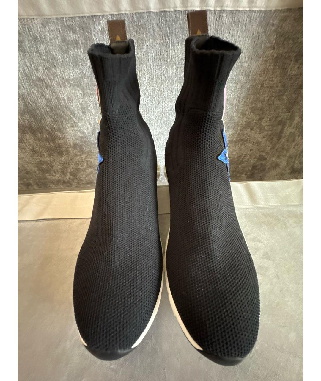 LOUIS VUITTON Черные текстильные кроссовки, фото 2