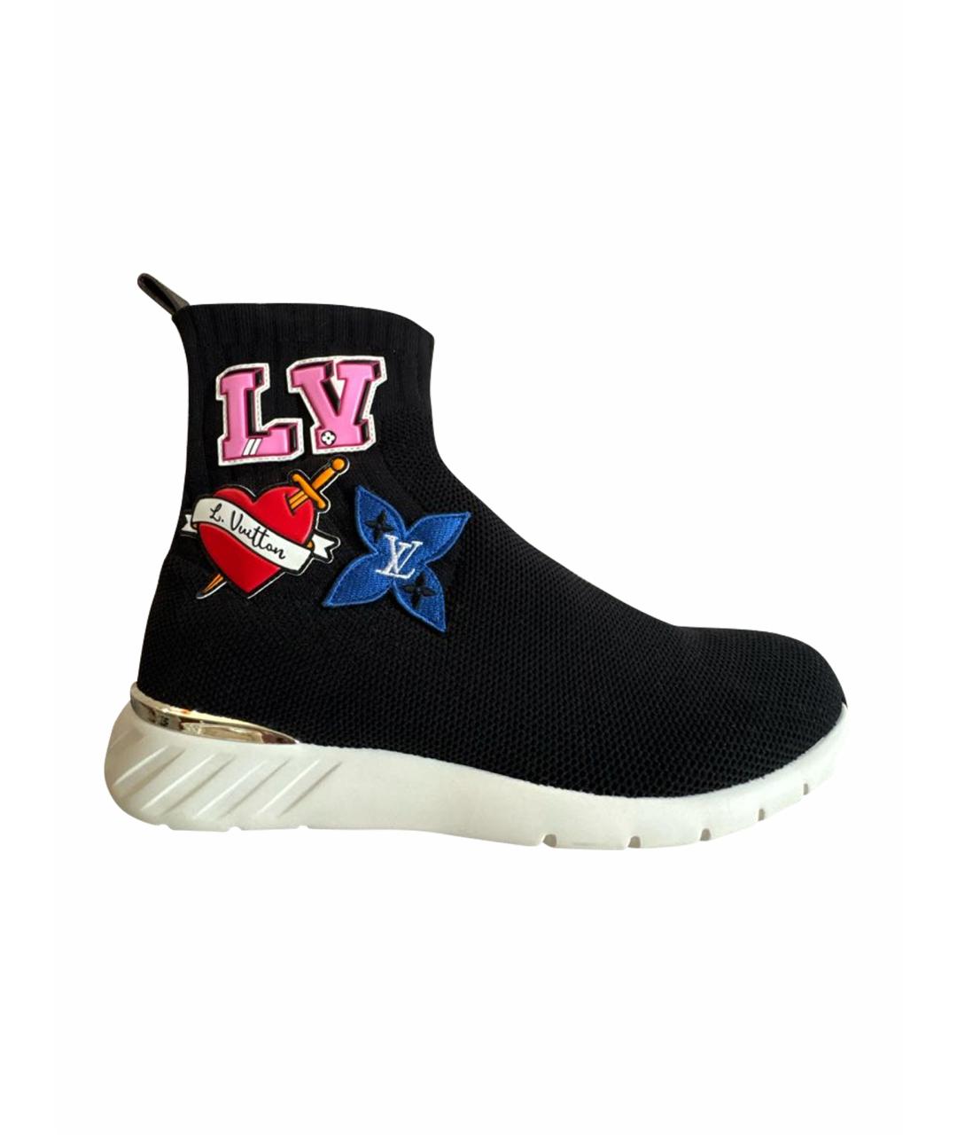 LOUIS VUITTON Черные текстильные кроссовки, фото 1